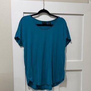 Adrienne Vittadini Turquoise Short Sleeve Top